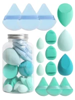 Spring 15 Cans,3 Loose Powder Puffs & 3 Mini Loose Powder Puffs & 3 Mini Makeup Eggs & 3 Mini Air Cushion Puffs, Foundation Mix 3