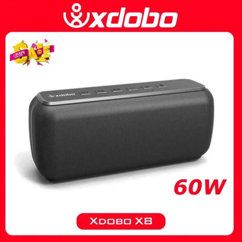 Xdobo X8 II 60W Portable Bluetooth-Compatible Speakers 6600mAh Bass Sound Box Wireless Waterproof TWS Boombox Xdobo X8 II 60W Portable Bluetooth-Compatible Speakers 6600mAh Bass Sound Box Wireless Waterproof TWS Boombox