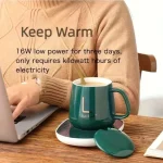 2025 warm and insulated coffee cups ceramic constant-temperature cups 55 degree warm ceramic cup with Jiapin mug gift box sets 2