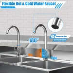 3 Compartment Stainless Steel Utility Sink Commercial, 304 Stainless Steel Laundry Tub with Feet for Restaurant Kitchen Garage 3