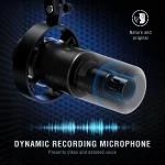 FIFINE Dynamic USB/XLR Microphone with Gain Knob/Touch-mute/Headphone Jack,Recording Mic for PC Sound Card Streaming-K688W White 2