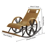Rattan Rocking Chair Recliner Chair Adult Rocking Recliner Chair Balcony Home Leisure Rattan Elderly Lounge Chair Floor Chair 5