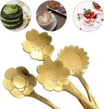 8/16 Pieces Flower Coffee Tea Spoons Stainless Steel Sugar Spoons Tea Party Flower Fancy Tableware Set Stir Bar Kitchenware 3