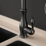 Kitchen Faucets Silver Single Handle Pull Out Kitchen Tap Single Hole Handle Swivel 360 Degree Water Mixer Tap Mixer Tap 866011 4