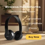 Foldable Bluetooth Headphones Wireless Overhead Earphones with Microphone Volume Control for iPhone And Android Game Headset