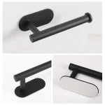 No Punching Wall Mounted Toilet Paper Holder Rustproof Anticorrosion Stainless Steel Bathroom Kitchen Roll Paper Toilet Holder 5