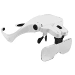 Magnifying Glasses Reading Illuminated Magnifier 1.0X 1.5X 2.0X 2.5X 3.5X 2 Lights Adjustable Head Illuminated Loupe Magnifier 3