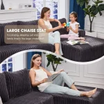 Cloud Modular Sectional Sofa Couch L-Shape Memory Foam Oversize Chaise Living Room Furniture Set Customized 3