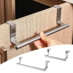1/2 PCS Stainless Steel Towel Bar Cabinet Door Towel Hanging Bar Stainless Steel Bathroom Kitchen Cabinet Door Towel Wipe Rack 5