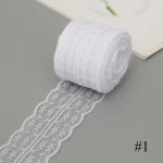 10Meters/Roll 3-4.5cm White Lace Ribbon Home Handmade Crafts Material Hollow Out Floral Lace Tape DIY Apparel Sewing & Fabric 3