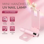 Cordless UV/LED Nail Lamp Set Handheld Light with Stand LCD Display Rechargeable USB Gel Nail Dryer for Quick Curing 2
