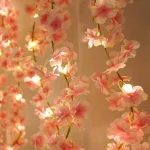 180CM Artificial Sakura Flowers Vine for Wedding Decoration Garden Arch Home Room Decor Party Bridal Fake Silk Outdoor Ornament 3
