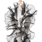 2Yards Embroidery Ruffled Pleated Lace Fabric Trim Gradient Organza Border for Dress Party  DIY Sewing Decoration 2