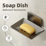2026 Aluminum Alloy Soap Holder Bathroom Soap Dish With Drain Water Wall Mounted Soap Box Bathroom Accessories 2