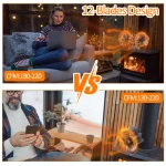 Wood Stove Fan Heat Powered Dual Silent Motors 6 Blades Non-Electric Heat Activated Fireplace Fan with Bracket and Magnetic Ther 3