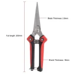 1PC Pruning Shear Branch Scissors Stainless Steel Non-Slip Handle Sharp Pruning for Household Garden Fruit Tree Trimming Tools 6