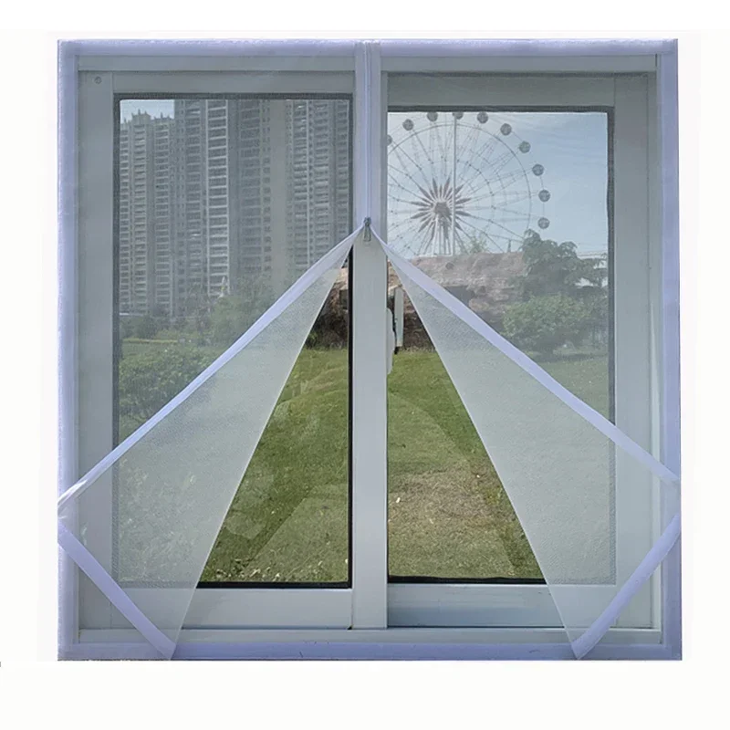 White ,Multi size window mesh with zipper Self-adhesive zipper ,mosquito nets for windows anti mosquito window door curtain mesh White ,Multi size window mesh with zipper Self-adhesive zipper ,mosquito nets for windows anti mosquito window door curtain mesh