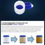 Faucet Filter Elements Water Purifier Filter emove Chlorine Heavy Metal Faucet Adapter PP Cotton Filtration for Kitchen Bathroom 6