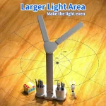 LED Table Lamp Double-Headed USB Chargeable Dimmable Desk Lamp with Calendar Clock Foldable Eye Protection Reading Night Light 4