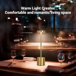 Creative Ambient Light Metal Table Lamp Bar Outdoor Decoration Simple LED Rechargeable Touch Three Colors Bedside Night Light 5