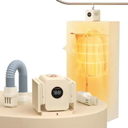 Y6 Plus Portable Clothes Dryer, 850W Mini Portable Dryer for Travel Apartments RV, Small Compact Laundry Dry Shoe Drye, Bed Warm