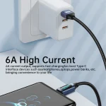 NNBILI 120W USB Type C Cable 6A LED Digital Display High-Speed Wire for Xiaomi POCO Huawei USB C Charger Data Cord 1m 1.5m 2m 5