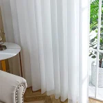 Asazal White Tulle High Quality Thick Yarn Luxury Chiffon Window Curtains For Bedroom Villa Opaque Drapes Living Room Decoration 4