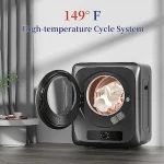 Portable 110V Electric Clothes Dryer with Stainless Steel Tub for Apartments Dorms RVs Grey Compact Laundry Dryer 4