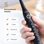 Fairywill FW507 Electric Sonic Toothbrush USB Charger Tooth 8Brush Replacement Waterproof Electronic Toothbrush with Travel Case 2