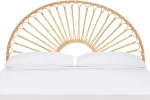 Home Collection Faris Natural Rattan Arched Full Size Headboard 6