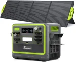 F2400 Portable Power Station with Panel, (4800W Peak) generador eléctrico portátil 2048Wh LiFePO4 Battery Solar