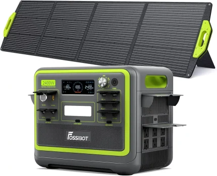 F2400 Portable Power Station with Panel, (4800W Peak) generador eléctrico portátil 2048Wh LiFePO4 Battery Solar