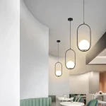 Modern Glass LED Pendant Lights Living Room Bedroom Indoor Lighting Restaurant Bar Home Decor Hanging Lamp Ceiling Chandelier 5