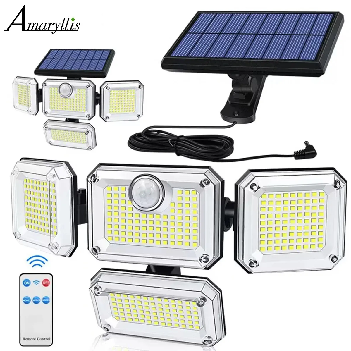 20w Solar Light 122/333led IP65 Waterproof Outdoor Indoor Solar Garden Lamp With Adjustable Head Wide Lighting Angle With 3 Mode 20w Solar Light 122/333led IP65 Waterproof Outdoor Indoor Solar Garden Lamp With Adjustable Head Wide Lighting Angle With 3 Mode