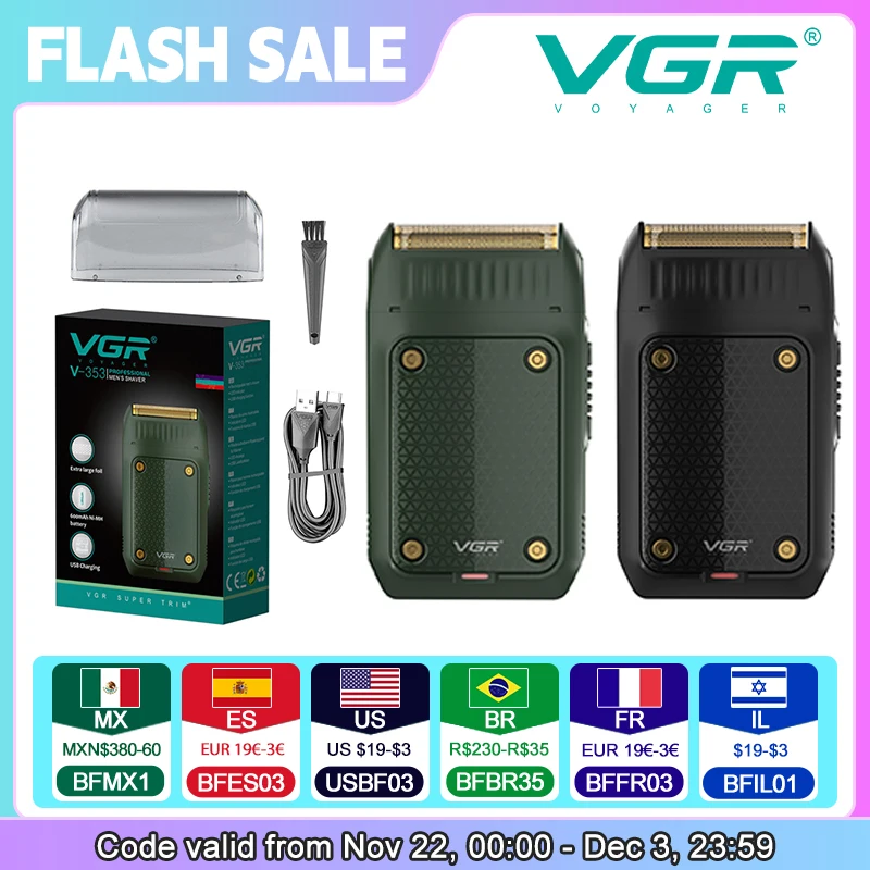 VGR V-353 Shaver Professional Razor Electric Shaving Machine Portable Beard Trimmer Rechargeable Razor Mini Shaver for Men VGR V-353 Shaver Professional Razor Electric Shaving Machine Portable Beard Trimmer Rechargeable Razor Mini Shaver for Men