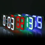 3D LED Digital Clock Wall Decoration Glow Night Mode Decoration for Bedroom Adjustable Electronic Watch Room Decor Aesthetics 6