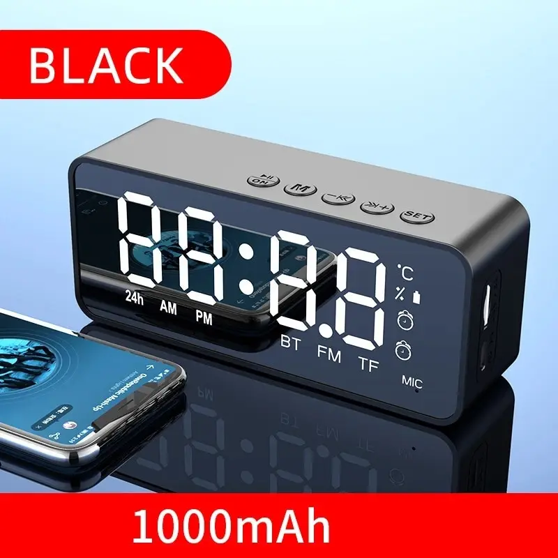 Wireless Bluetooth Speaker Small Mini Alarm Clock Portable Cannon Mini Voice Broadcast the Card Instert Vehicular Audio System W Wireless Bluetooth Speaker Small Mini Alarm Clock Portable Cannon Mini Voice Broadcast the Card Instert Vehicular Audio System W