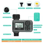 INSOMA Automatic Water Timer Intelligent Irrigation Watering System Sprinkler Timer Garden Programmer Equipment LCD Display IPX5 2