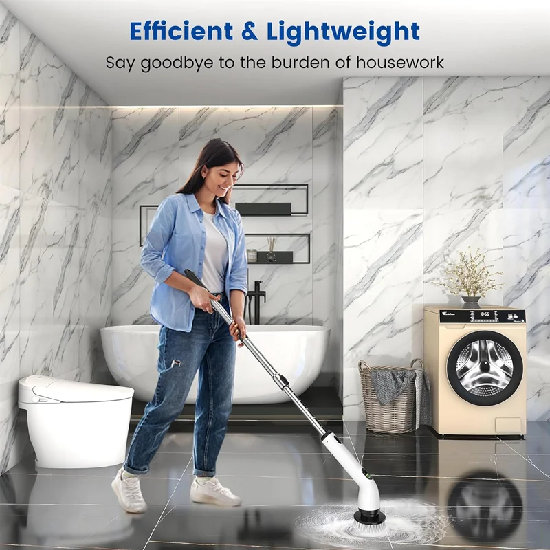 Household Cordless Multipurpose Spin Scrubber Kitchen Gadgets Hair Brushes Bathroom Broom Toilet Mops Electric Cleaning Brush Household Cordless Multipurpose Spin Scrubber Kitchen Gadgets Hair Brushes Bathroom Broom Toilet Mops Electric Cleaning Brush