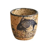 50ml Japanese-style ceramic antique white wine cup sake set home retro coffee cup wine pot shochu classical cup 5