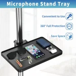 Universal Microphone Stand Tray High Quality Plastic Recording Sound Card Tray Live Streaming Music Stand Studio Mic Accessories 2