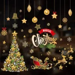 Christmas Window Stickers Christmas Wall Sticker Kids Room Wall Decals Merry Christmas Decorations For Home New Year Stickers 5