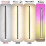 Outdoor Long Strip Modern LED Wall Lighting Fixture Lamps,Wall Sconce Fixture Wall lamp Elegant Frosted White Acrylic IP67 Anti 5