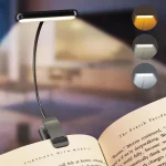 LED Book Light Reading Light Eye Caring Clip-on USB Rechargeable Dimmable Light Lamp Adjustable Flexible Night Reading Lamp 2