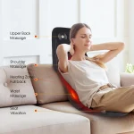 Electric Back Massager Infrared Full-Body Massage Chair Cushion Heating Vibrator Car Home Office Lumbar Neck Mattress Chair Mat 2