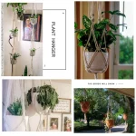 Hanging Plant Handmade Macrame Plant Hanger Flower Pot Planter Hanger Wall Decor Courtyard Garden Hanging Planter Hanging Basket 2