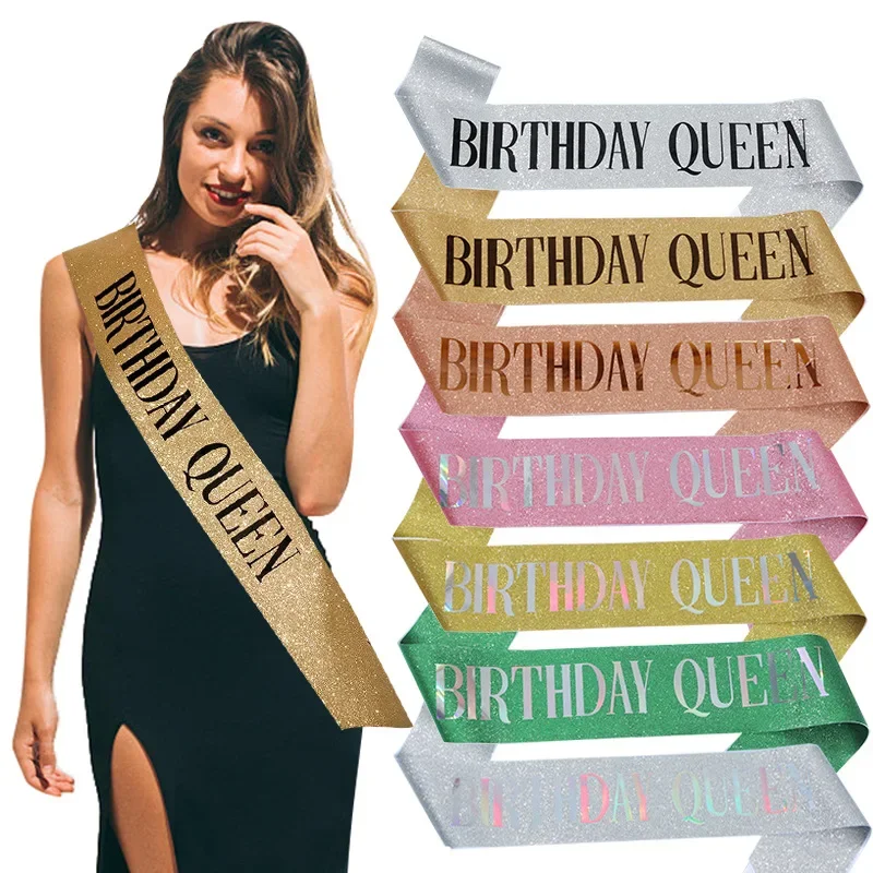 Birthday Queen Sash for Girl Women 20th 30th 40th 50th 60th Happy Birthday Party Decoration Supplies Glitter Satin Birthday Sash Birthday Queen Sash for Girl Women 20th 30th 40th 50th 60th Happy Birthday Party Decoration Supplies Glitter Satin Birthday Sash