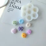 7Pcs Flower Silicone Molds 3D Rose Peony Chocolate Cake Baking Mold Handmade Candle Soap Gypsum Resin Handicraft Making Tools 2