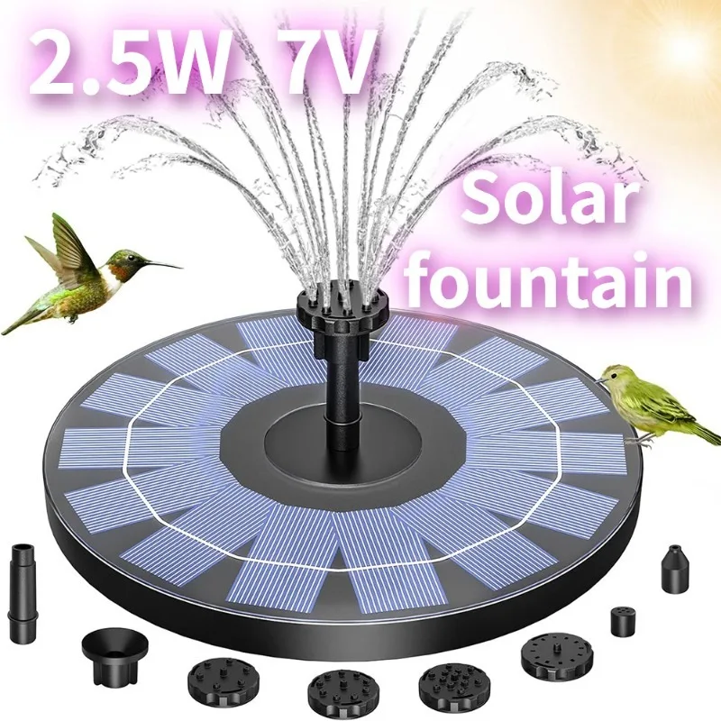 1W/1.5W/2.5W Outdoor Solar Fountain Suitable for Garden Pond Solar Fountain Pump Kit with 6 Nozzles for Garden Decoration 1W/1.5W/2.5W Outdoor Solar Fountain Suitable for Garden Pond Solar Fountain Pump Kit with 6 Nozzles for Garden Decoration