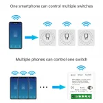 16A WiFi Smart Switch 2-Way DIY Light Switch Module Voice Control Tuya Smart Life Alexa Google Home for Smart Home Automation 6